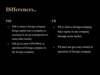 FDI Benefits