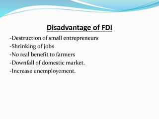 What is FDI and how its take place | PPTX