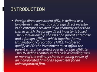 Foreign direct investment | PPTX