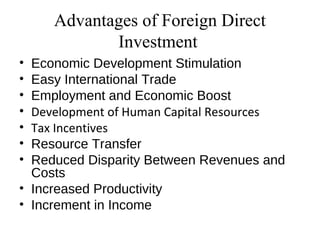 Fdi international investment