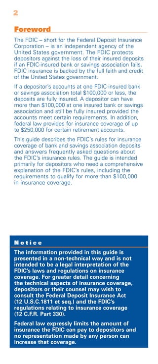 Fdic Insurance Examples Fdic Insurance | PDF