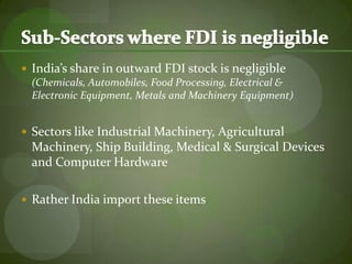 12th in machinery and equipment and motor vehicles.According to a United Nations Industrial Development Organization (UNIDO) analysis based on 2007 figures mentioned in the International Yearbook of Industrial Statistics 2009