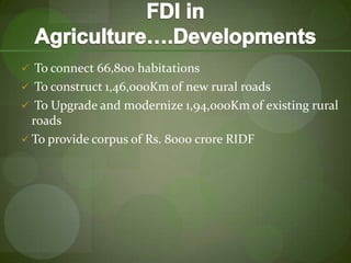 Current issues with FDI in Services Sector Very weak linkages of service sector with the Indian economy (only few cities)Requires highly skilled workersEmployee Welfare in time of crisis