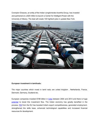 FDI IN TAMILNADU | PDF