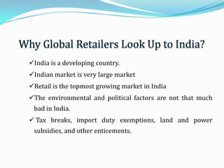 Major Indian Retailers : Categories 