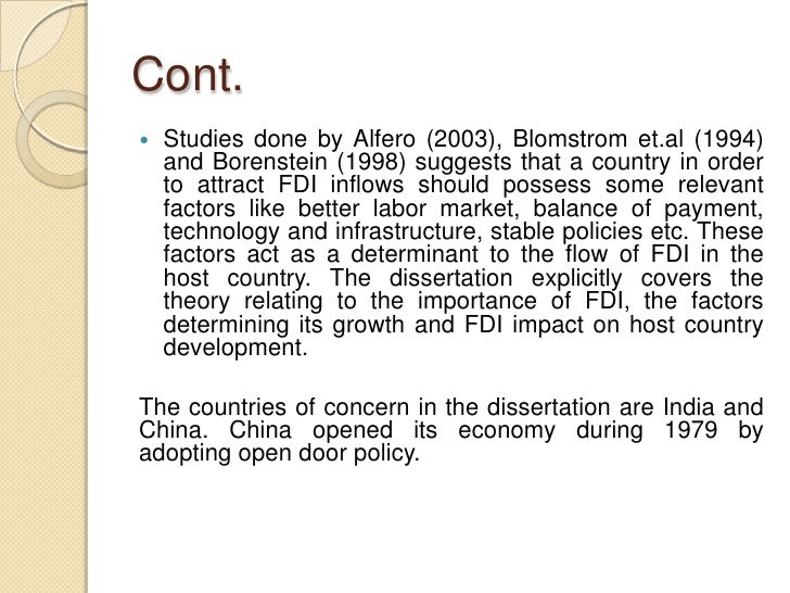 analysis the factors that determine fdi inflow economics essay Determinants and growth effect of fdi in south asian economies: emphasized that what principle factors that determine fdi inflow or what factors being attractive for fdi inflow and effect of fdi on economic growth in a cross-country regression framework. analysis the factors that determine fdi inflow economics essay Determinants and growth effect of fdi in south asian economies: emphasized that what principle factors that determine fdi inflow or what factors being attractive for fdi inflow and effect of fdi on economic growth in a cross-country regression framework.