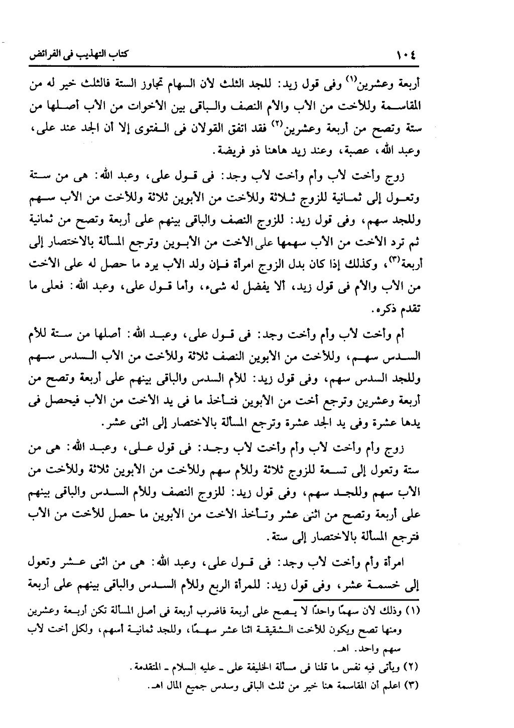 كتاب التهذيب في الفرائض