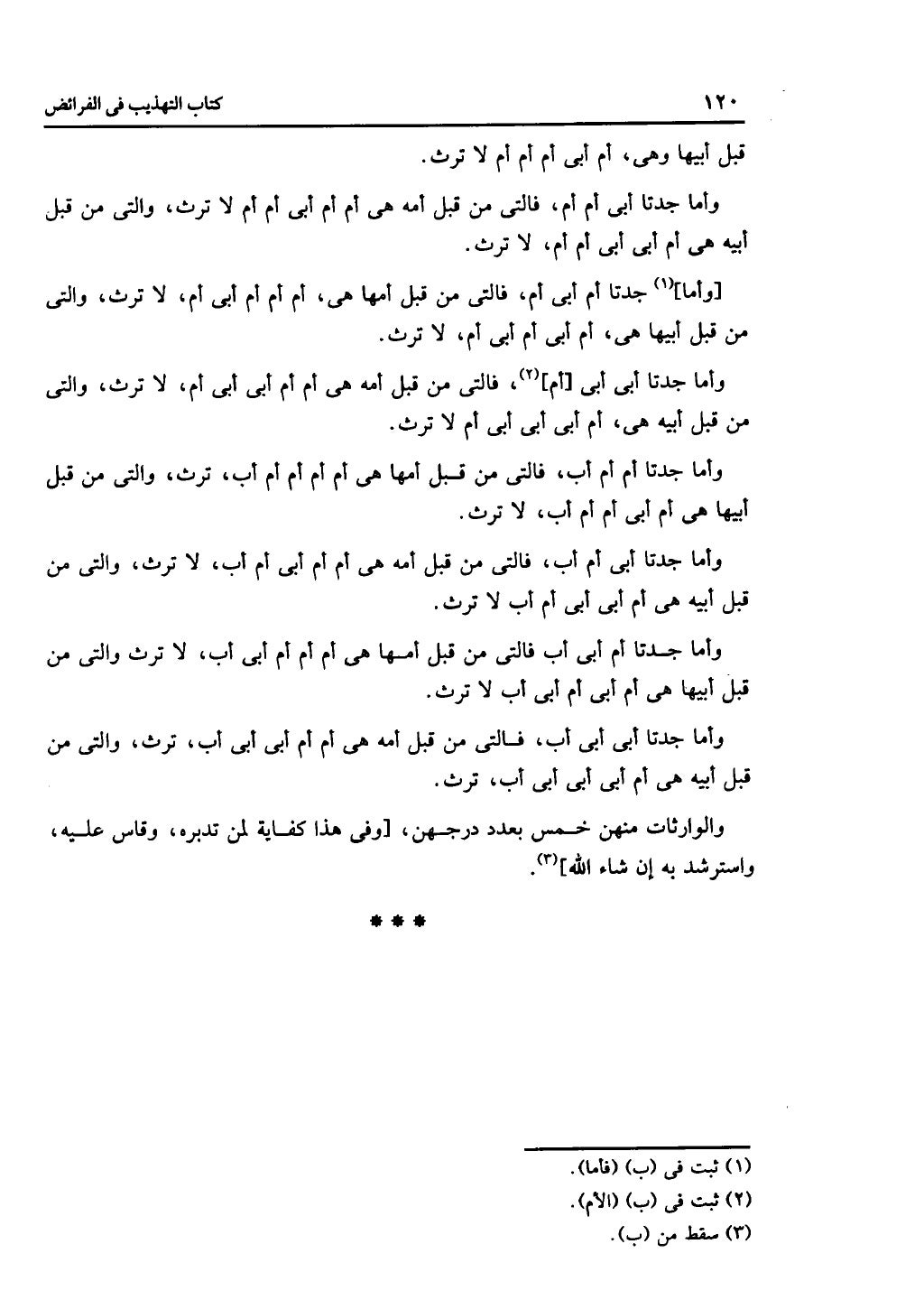 كتاب التهذيب في الفرائض