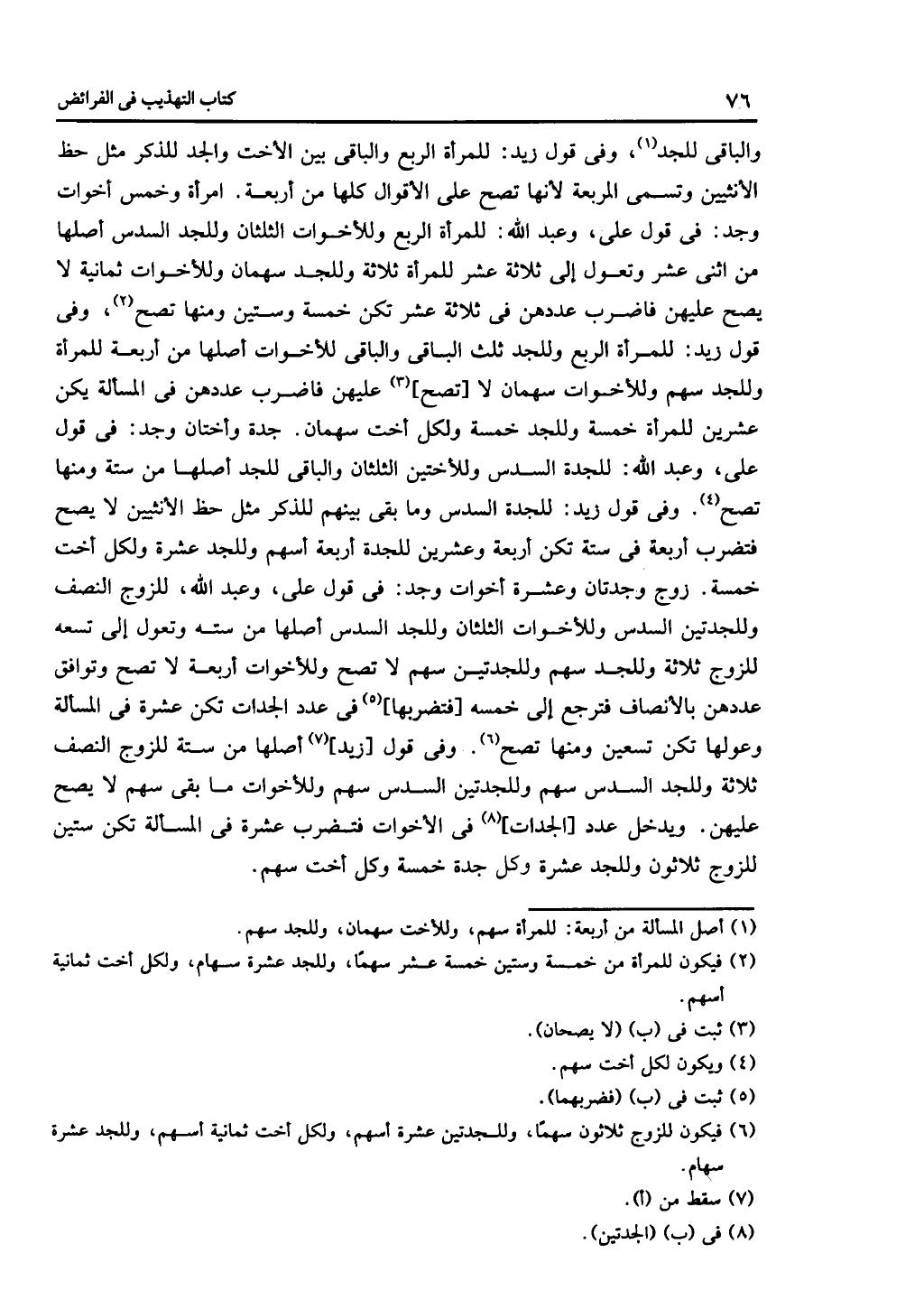 كتاب التهذيب في الفرائض