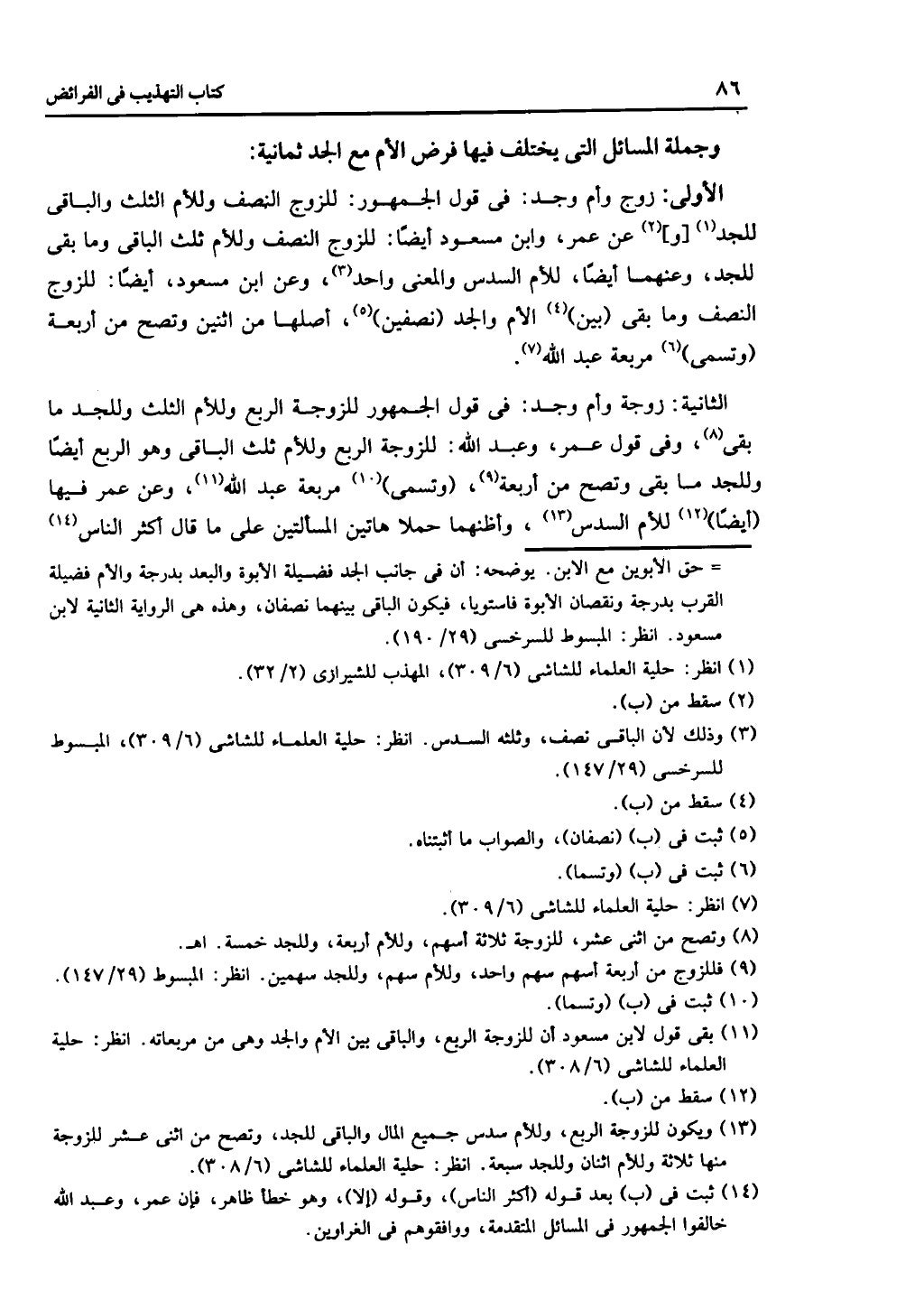 كتاب التهذيب في الفرائض
