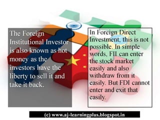 FDI vs. FII