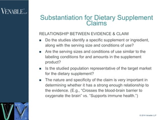 Impermissible Example Permissible vs. Impermissible Structure/Function Claims for Dietary ...