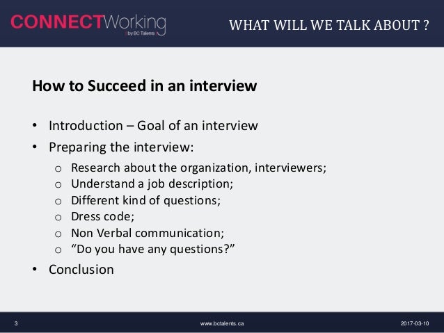 how to succeed in an interview