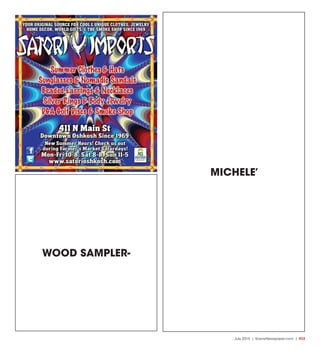 July 2015 | SceneNewspaper.com | R33
WOOD SAMPLER-
MICHELE’
 