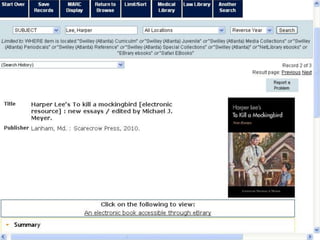 Finding Articles
• Choose the appropriate
database
• Find full-text articles OR
– Find a citation
– Check to see if your library
has the journal in another
database – If not, we can
order it for you via
InterLibrary Loan.

 