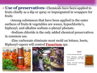 preservation of fruits and vegetables