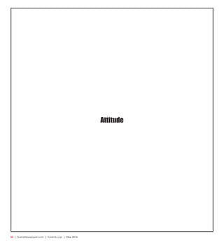 54  | SceneNewspaper.com | Fond Du Lac | May 2016
Attitude
 