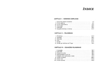 Fundamentos da Matematica Elementar 6 complexos, polinômios, equações