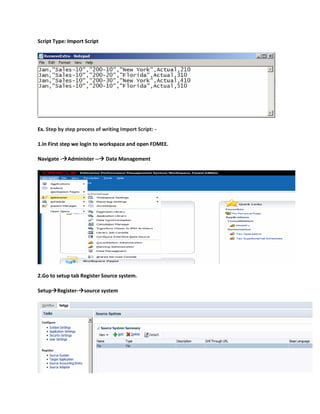 FDMEE script examples | PDF