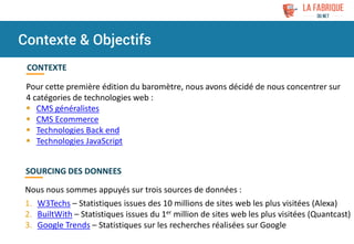 Contexte & Objectifs
Pour cette première édition du baromètre, nous avons décidé de nous concentrer sur
4 catégories de te...