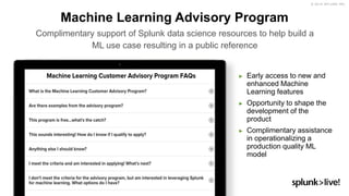 Get More From Your Data with Splunk AI + ML | PPTX