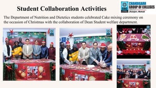 Student Collaboration Activities
The Department of Nutrition and Dietetics students celebrated Cake mixing ceremony on
the occasion of Christmas with the collaboration of Dean Student welfare department.
 