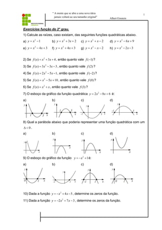 Função do 2º grau | PDF