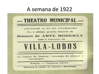 A semana de 1922
 
