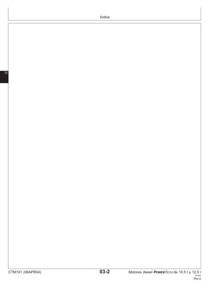 Índice
03
CTM101 (06APR04) 03-2 Motores diesel POWERTECH de 10.5 l y 12.5 l
041904
PN=2
 