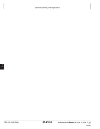 Especificaciones para diagnóstico
06
210
8
CTM101 (06APR04) 06-210-8 Motores diesel POWERTECH de 10.5 l y 12.5 l
041904
PN=448
 