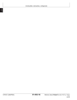 Combustible, lubricantes y refrigerante
01
002
16
CTM101 (06APR04) 01-002-16 Motores diesel POWERTECH de 10.5 l y 12.5 l
041904
PN=46
 