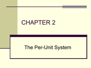 CHAPTER 2
The Per-Unit System
 