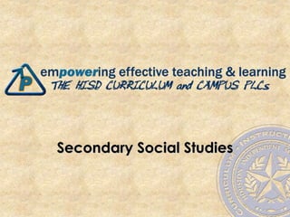 Secondary Social Studies
 