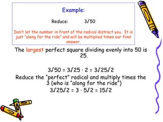 Understanding Squares, Square Roots, and Radicals: Concepts and ...