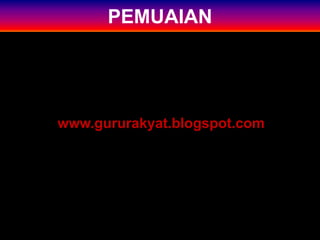 PEMUAIAN
www.gururakyat.blogspot.com
 