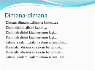 lagu-lagu pramuka untuk semua golongan dan dapat dinyanyikan bersama