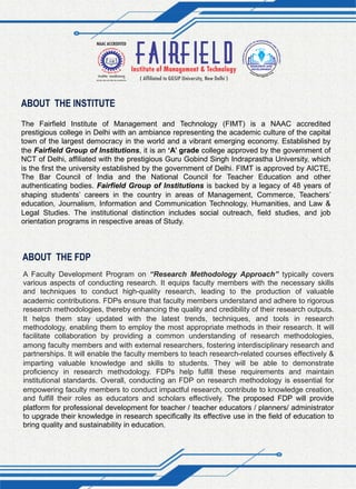 FACULTY DEVELOPMENT PROGRAM |HYBRID MODE | PDF