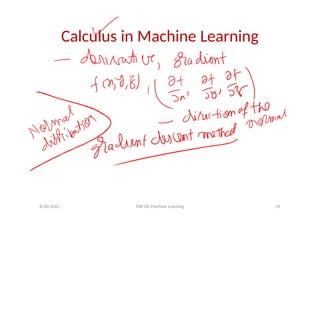Calculus in Machine Learning
8/20/2022 FDP On Machine Learning 24
 