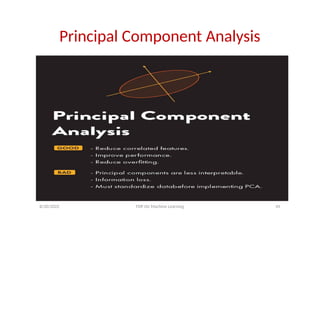 Principal Component Analysis
8/20/2022 FDP On Machine Learning 45
 