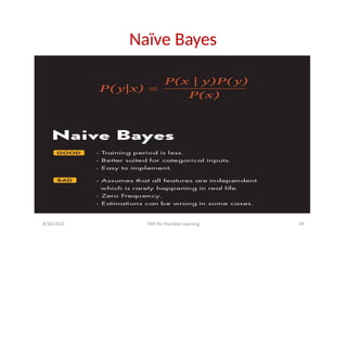 Naïve Bayes
8/20/2022 FDP On Machine Learning 49
 