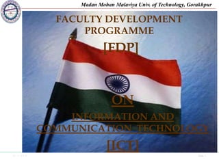 FACULTY DEVELOPMENT PROGRAMME [FDP] ON INFORMATION & COMMUNICATION ...
