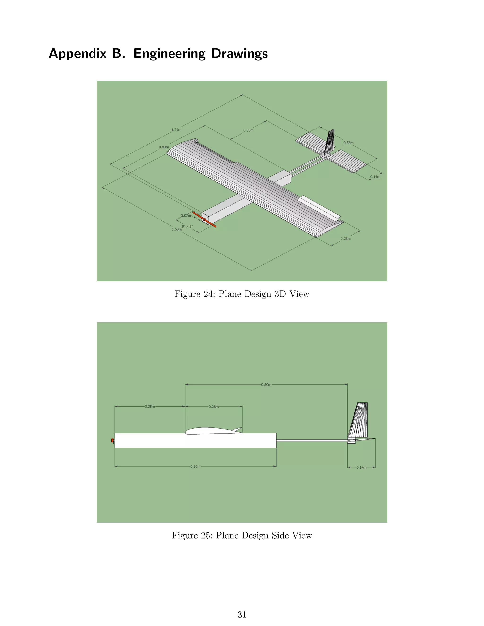 Appendix B. Engineering Drawings
Figure 24: Plane Design 3D View
Figure 25: Plane Design Side View
31
 
