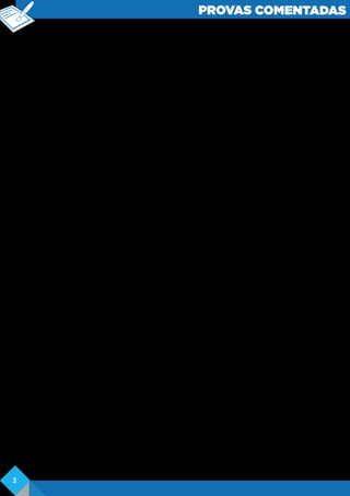 PROVAS COMENTADAS
Questão 01. Analise as afirmações a seguir sobre noções básicas de hardware e
software.
I. A memória RAM é volátil e é usada para armazenar os programas que estão sendo
executados pelo computador.
II. A BIOS contém o software básico responsável por inicializar a placa-mãe, verificar
os dispositivos instalados e realizar a carga do sistema operacional para a memória
principal.
III. O tempo de acesso da memória RAM, que é o tempo necessário para localizar uma
informação e iniciar sua transferência, é bem mais alto do que o de um disco rígido.
Quais estão corretas?
a) Apenas a I.
b) Apenas a II.
c) Apenas a III.
d) Apenas a I e a II.
e) Apenas a II e a III.
Comentários: quando o botão de start é pressionado no computador, seja ele desktop
ou notebook, há um software responsável por realizar o cheklist de todos os
componentes de hardware, esta função é desempenhada pela BIOS, abreviação para
Basic Input/ Output System, designação em inglês que pode ser traduzida como
Sistema Básico de Entrada e Saída. É um pequeno programa, portanto um software
gravado em uma memória do tipo ROM (não volátil) pelo fabricante da placa-mãe.
Toda vez que um computador é ligado, a BIOS inicializa os componentes conectados,
realizando uma “varredura” nas memórias, discos rígidos e dispositivos de entrada e
saída. Após esta verificação da BIOS que o sistema operacional do é inicializado,
portanto, todos os itens são checados e não sendo sua função inicializar a placa-mãe.
Pensando em termos hierárquicos, a placa-mãe tem a função de conectar todos os
itens, sendo ela a responsável por meio do barramento transmitir as informações e a
BIOS está conectada a ela, ou seja, também é abarcada dentro do contexto.
A memória RAM é uma sigla para Random Access Memory ou memória de acesso
randômico ou aleatória. É volátil possibilitando a leitura e escrita de dados, sendo
considerada uma memória de acesso rápido. Os dados contidos neste tipo de memória
são perdidos após o desligamento do computador.
Este tipo de memória carrega as instruções e as transmite ao processador por meio de
um barramento e o processador, por sua vez, as devolve em forma de informação. Os
sistemas operacionais são carregados diretamente na memória RAM ao ligarmos o
computador, ou seja, os dados são carregados do disco rígido (HD) para a memória,
componente que tem comunicação direta como processador e desempenha a função
de armazenar de maneira temporária todos os softwares em funcionamento, portanto,
quando qualquer programa é inicializado, o primeiro passo é carrega-lo na memória
RAM.
O computador é composto de vários tipos de memórias (HD, RAM, ROM, registradores,
cache) e cada uma possui uma chamada taxa de transferência, quer seria a velocidade
em que pode operar ao prover e movimentar dados e informações no computador.
Para fixar melhor as características de cada memória, veja a tabela abaixo:
TIPO VELOCIDADE VOLÁTILIDADE LOCAL ARMAZENAMENTO
Registrador Altíssima Sim Processador Bytes
3
 