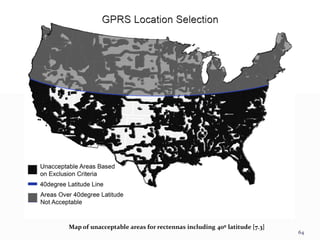 Map of unacceptable areas for rectennas including 40º latitude [7.3]
64
 