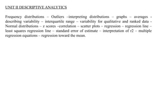 Comprehensive Guide to Descriptive Analytics and Data Distributions | PPTX