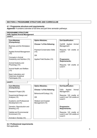 FdSc Applied Animal Management | PDF | Education
