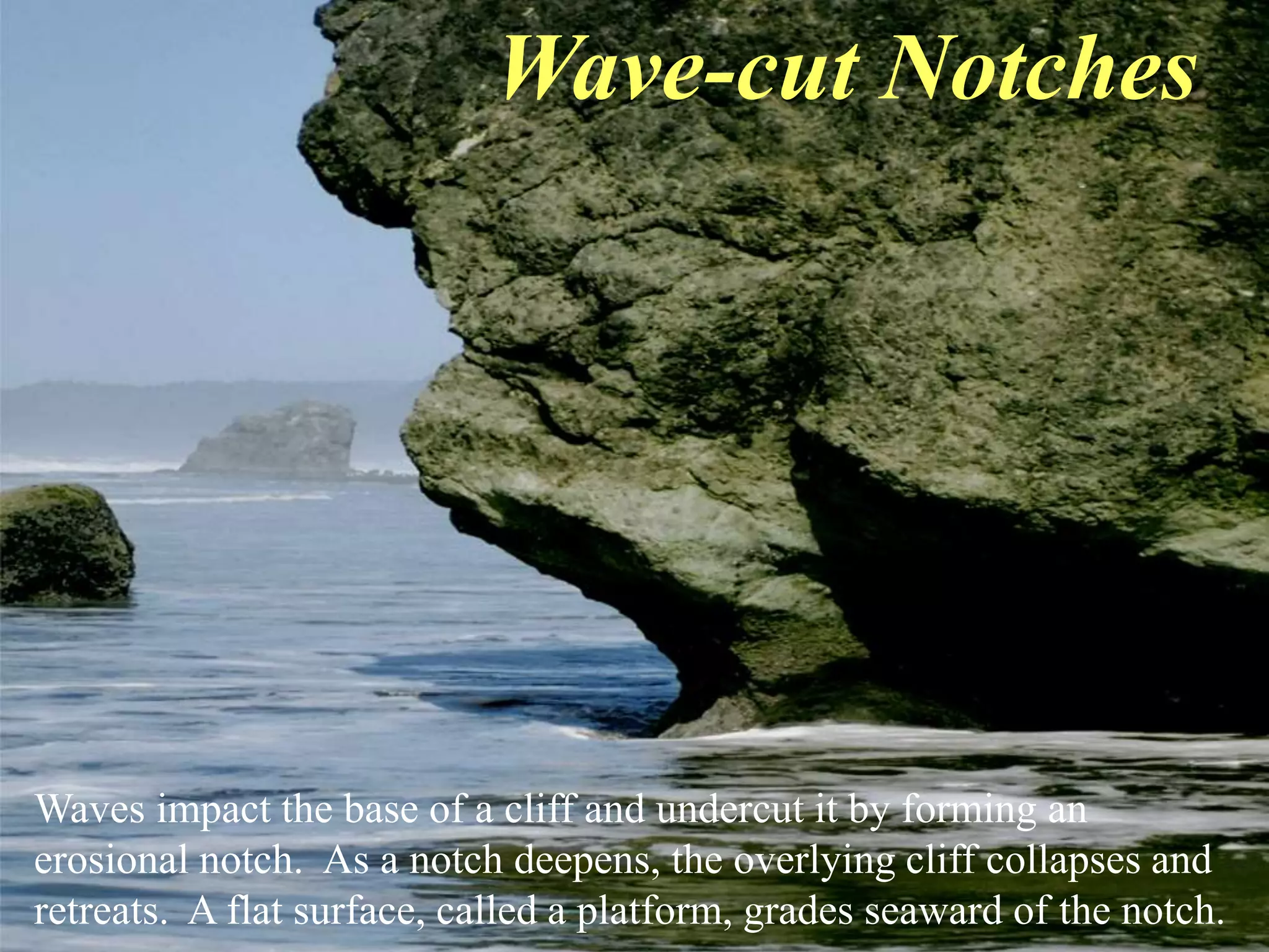 Wave Cut Notch Example Natural Disasters Topic 11 (Coastal Hazards) | PPTX