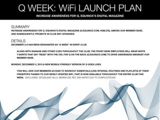 Equinox Fitness Clubs | Front Desk Screensaver | November 2013