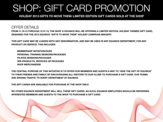 Equinox Fitness Clubs | Front Desk Screensaver | November 2013