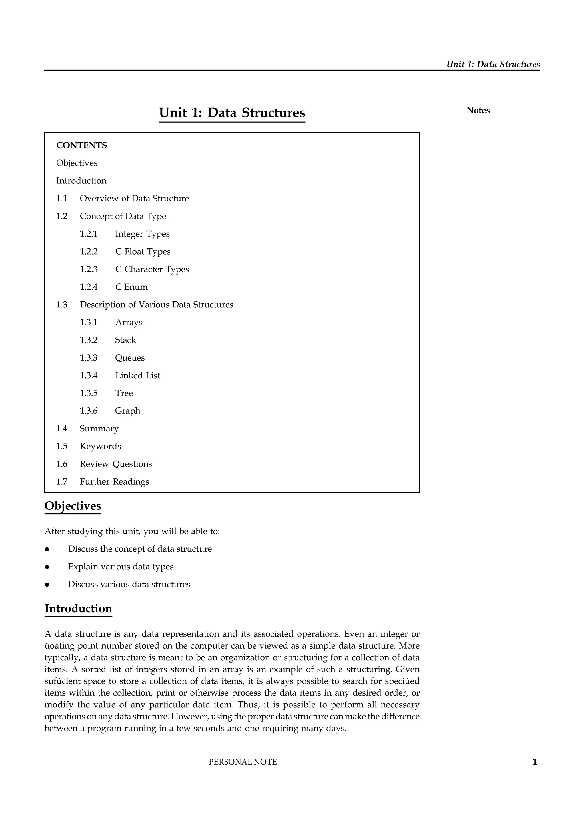 Data Structure and its Fundamentals | PDF